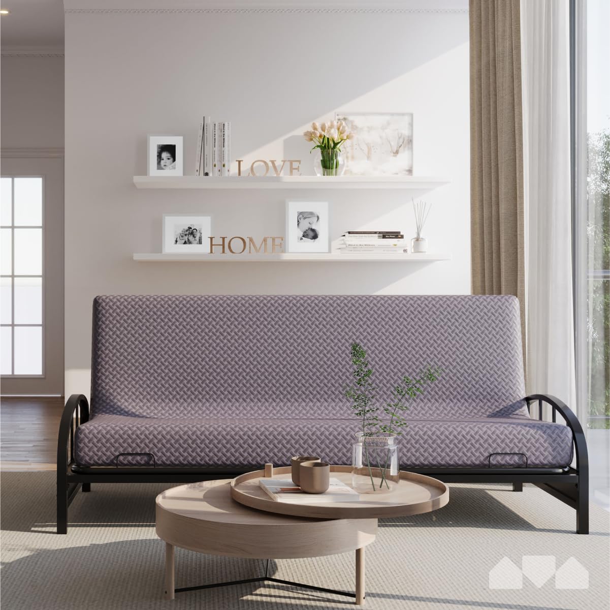 Milliard Memory Foam Futon Mattress – Full Size (Frame Not Included) (Grey) Milliard