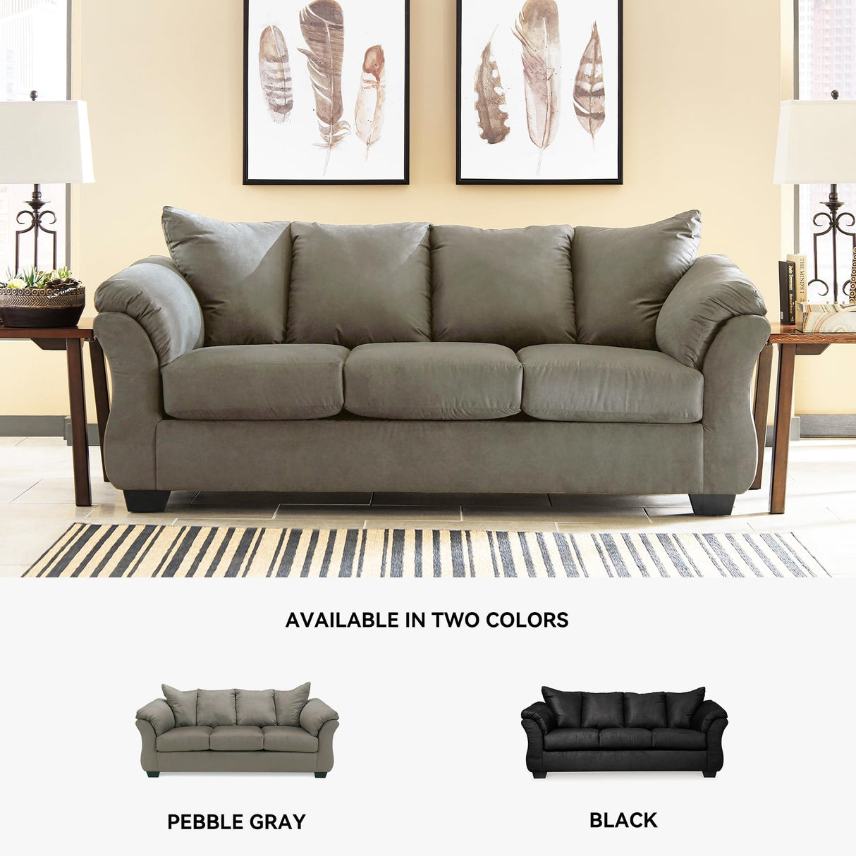 Signature Design by Ashley Darcy Casual Plush Sofa, Grayish Brown Signature Design by Ashley