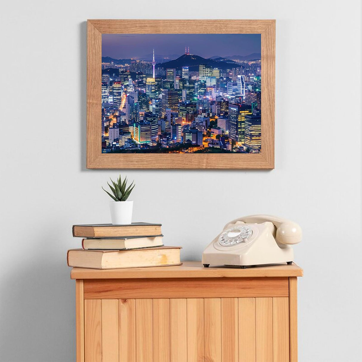 BRTITA Seoul South Korea Skyline Glossy Night View Diamond Painting Kits for Adults Full Round Drill Diamond Art Picture for Wall Home Decor 12x16in / 30x40cm BRTITA