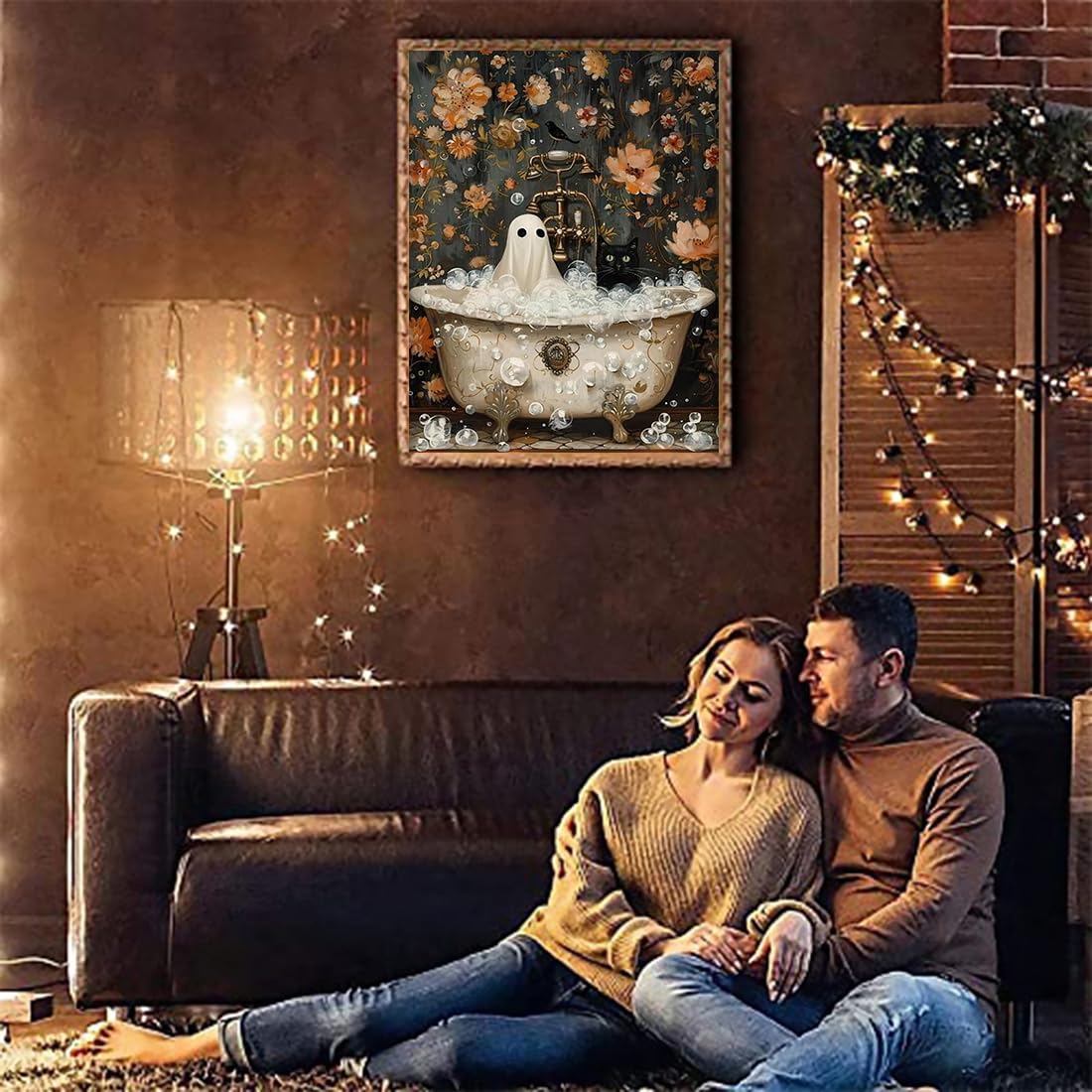 VIGEGU 6 Pack Ghost Paint by Numbers Kit for Adults,Halloween Paint by Number DIY Adult Paint by Number Kits Acrylic Oil Painting for Wall Decor 9.5x12in VIGEGU