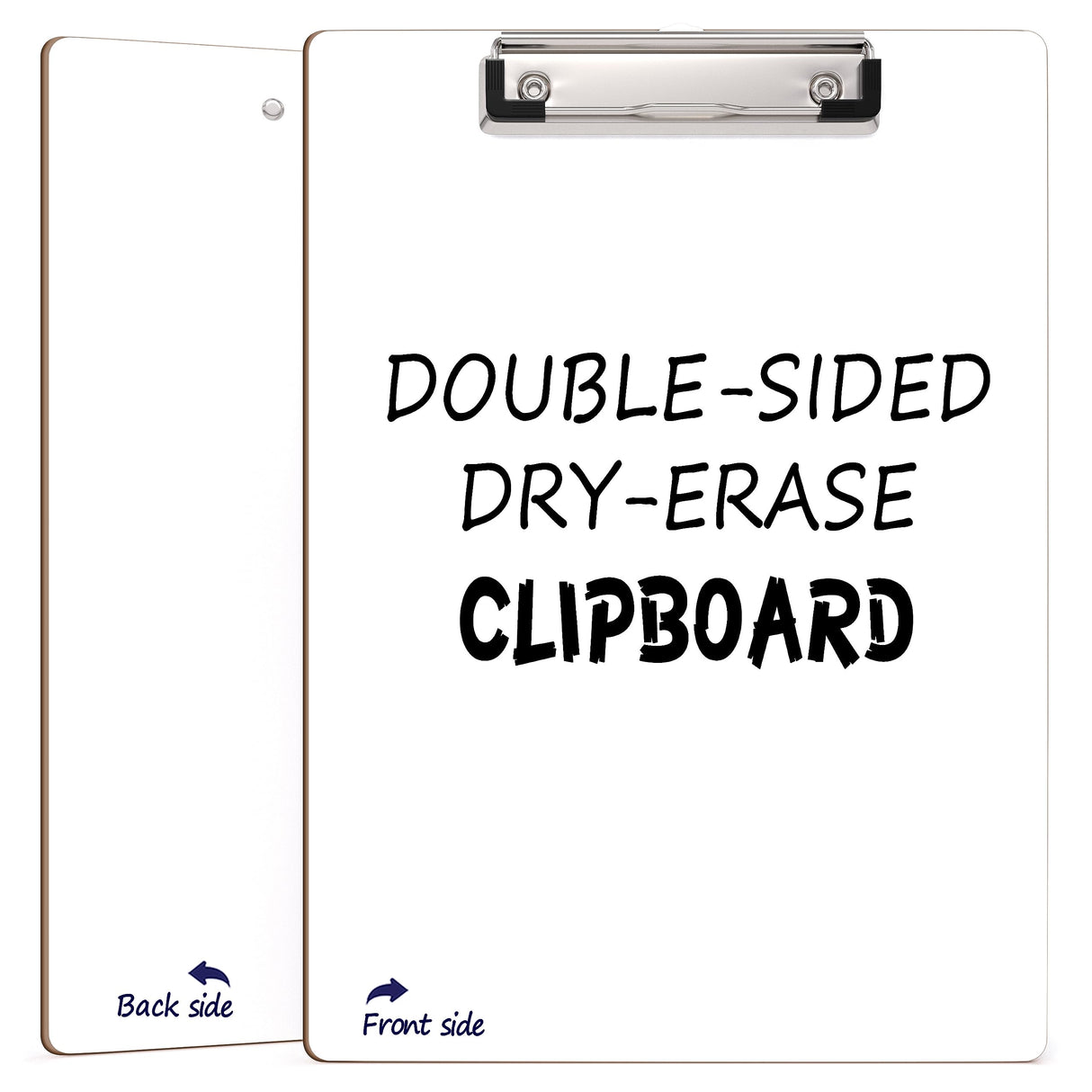 SCRIBBLEDO Dry Erase Clipboard Durable Double-Sided 9"x12" White Board Clipboard with Low Profile Clip White Clipboard for School Teacher Classroom Office Warehouse and Home Use Scribbledo