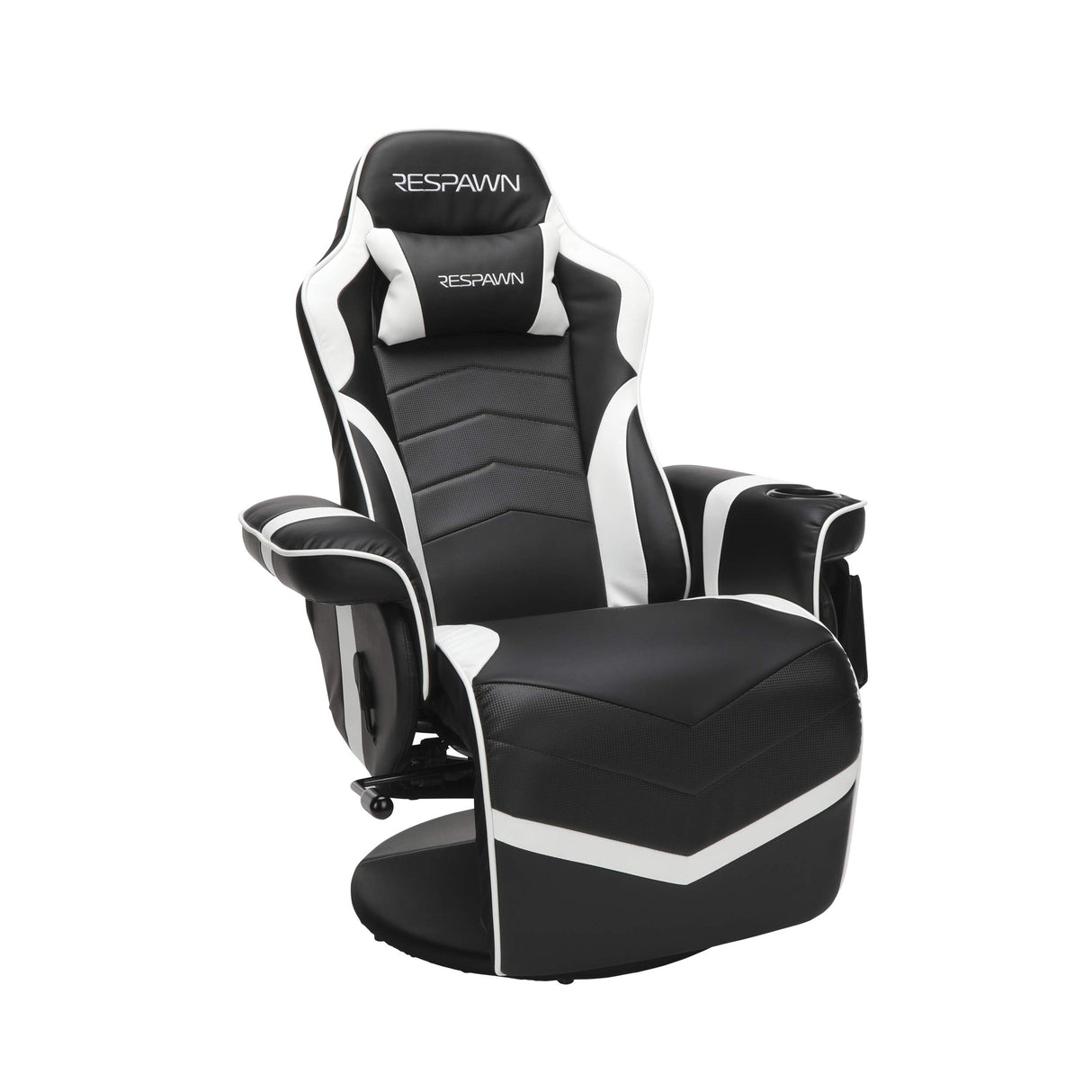 RESPAWN 900 Gaming Recliner - Video Games Console Recliner Chair, Computer Recliner, Adjustable Leg Rest and Recline, Recliner with Cupholder, Reclining Gaming Chair with Footrest - White RESPAWN