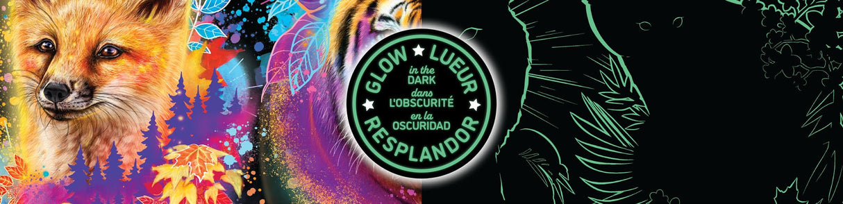 Ceaco - Glow in The Dark - Glowrious Animals Glow - 750 Piece Jigsaw Puzzle Ceaco