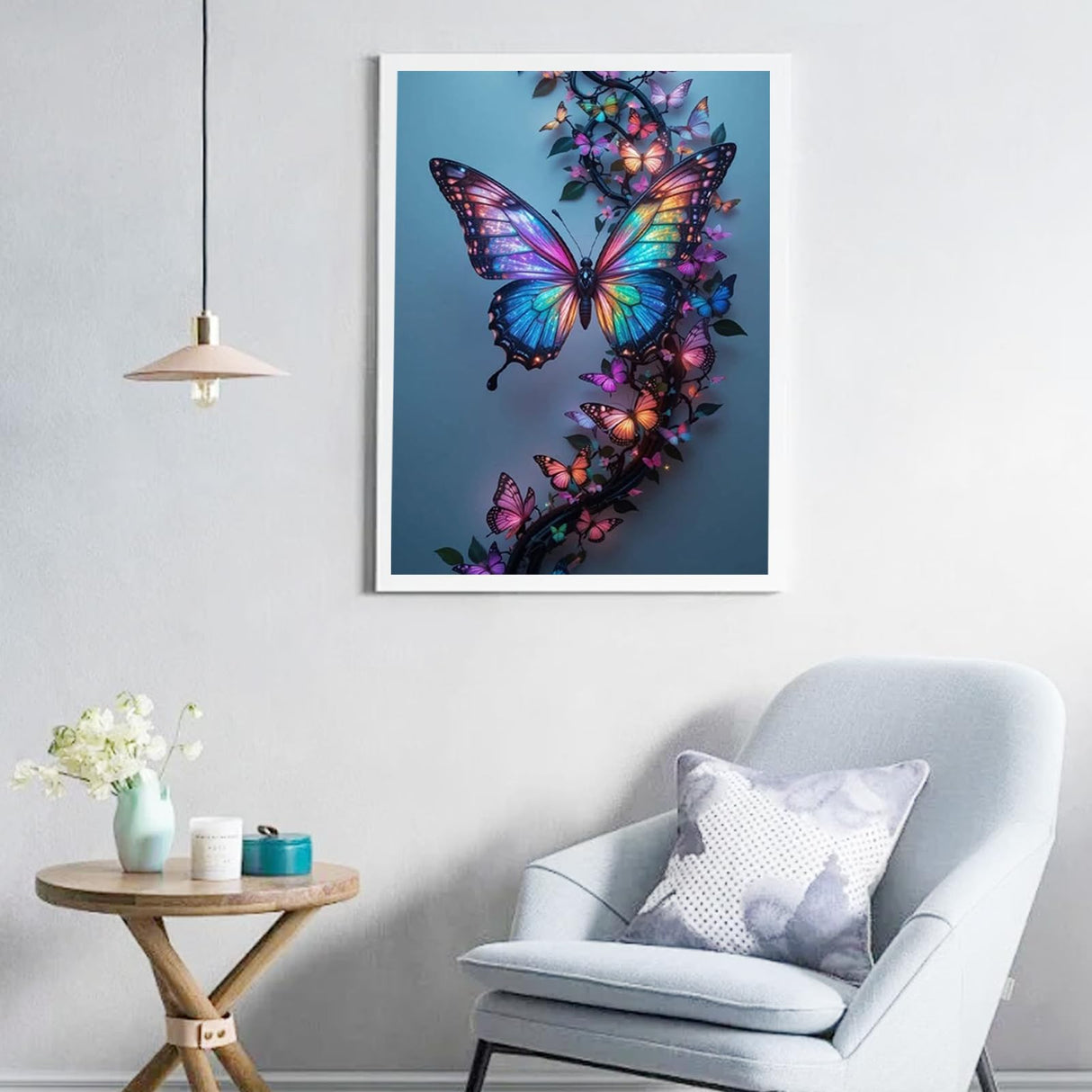 Ycydilirab Butterfly Diamond Painting for Adults-5D Diamond Painting,Butterfly DIY Gem Painting Perfect for Relaxation and Home Wall Decor 12x16inch Ycydilirab