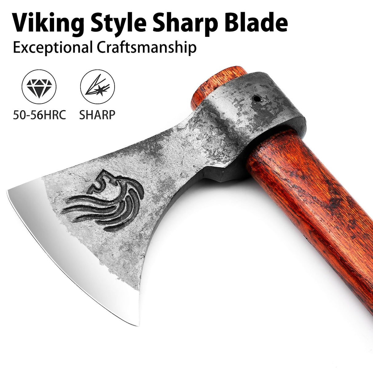 NEDFOSS Vikings Throwing Axes, 2 Pack of 16 Inches Throwing Axe Set with 1065 High Carbon Steel & Wooden Handle. Perfect for Axe Throwing Game, Recreation, Competition & Great Gift for Men NedFoss