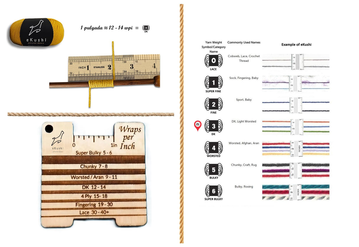 eKushi 100% Baby Alpaca Yarn for Knitting & Crocheting - Set of 3 Skeins of Premium Yarn DK - Lightweight, Hypoallergenic & Thermal Peru Made - Ideal for Delicate Projects (Natural White - N010) eKushi