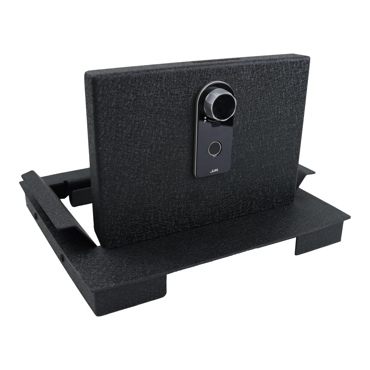 Center Console Gun Safe Vault - WASAI Premium Console Lock Box for Ford F250 Super Duty 2023-2025 with Fingerprint Lock with Backup Key. Suitable for Cash, Gun, Jewelry Safe in Vehicle. WASAI