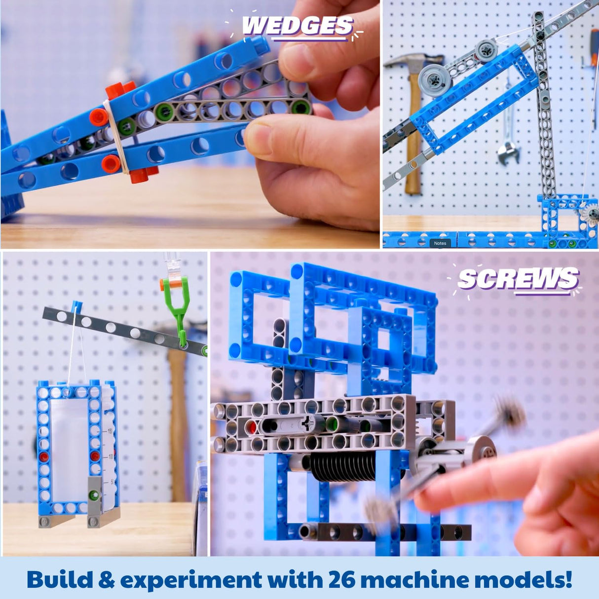 Thames & Kosmos Simple Machines Science Experiment & Model Building Kit, Introduction to Mechanical Physics, Build 26 Models to Investigate The 6 Classic Simple Machines Thames & Kosmos