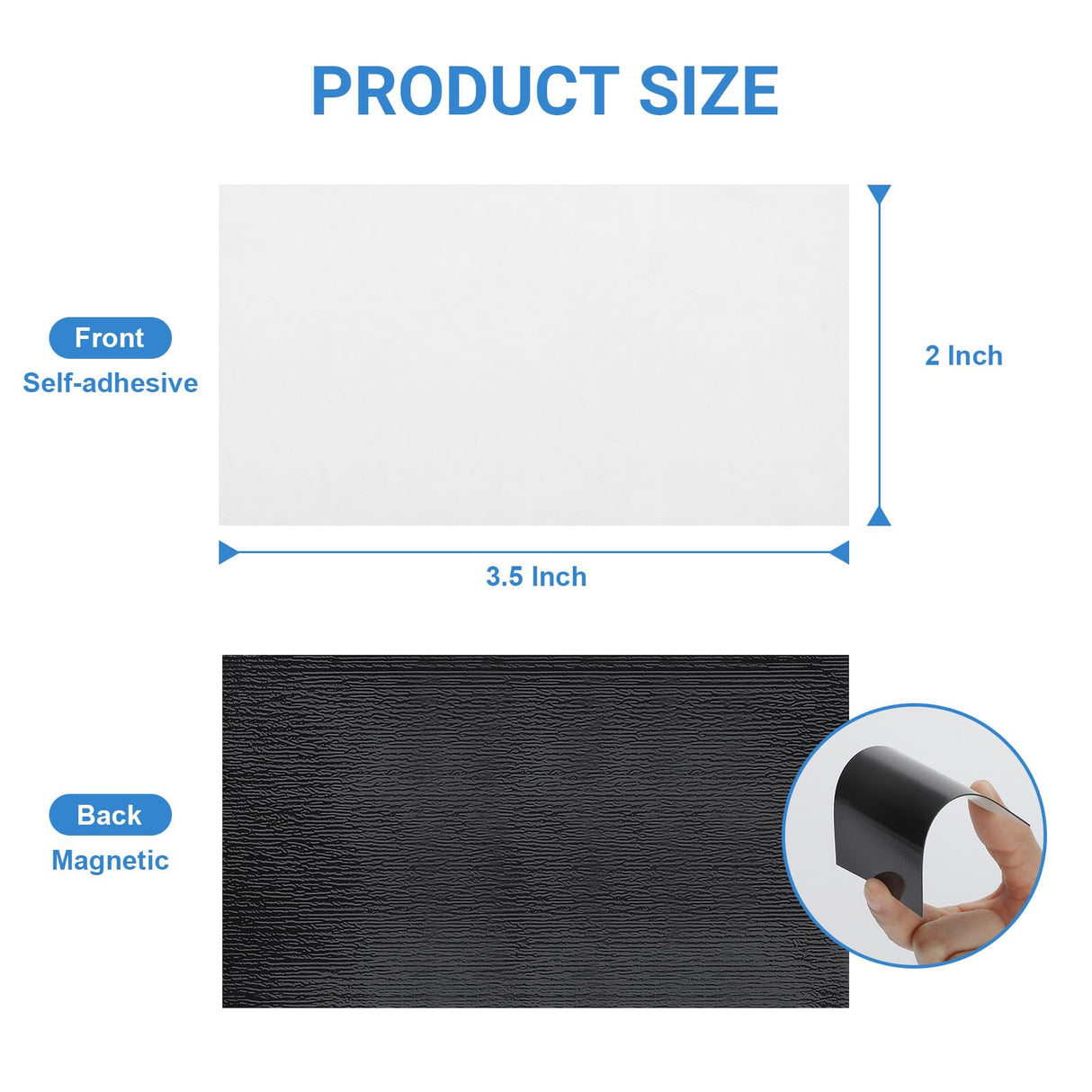 MaxGear Business Card Magnets Peel and Stick, Custom Magnets Business Cards, Personalized Magnet for Refrigerator, Custom Fridge Magnet, Adhesive Magnet, 3.5" x 2" Magnetic Business Cards 50 Pack MaxGear