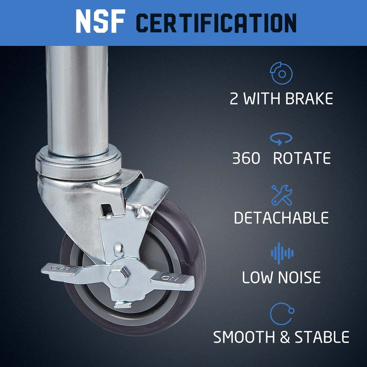 Profeeshaw Stainless Steel Table with Wheels 24x36 Inch, NSF Commercial Kitchen Prep & Work Table with Undershelf and Galvanized Legs for Restaurant, Bar, Utility Room and Garage Heavy Duty Table Profeeshaw