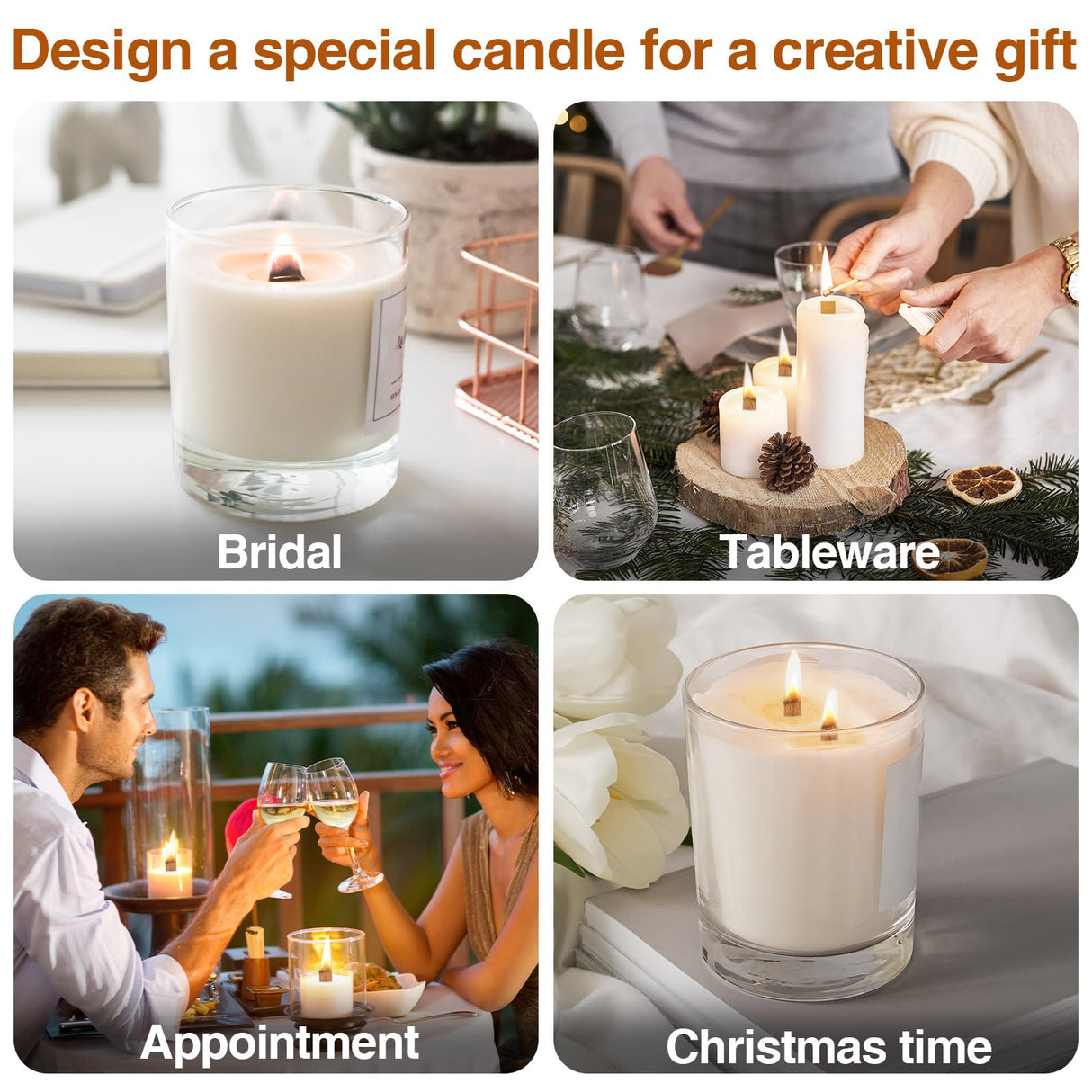 BBzealotry 301Pcs Wood Wicks for Candles Making,Wooden Candle Wicks,with Trimmer Natural Crackling Wooden Wicks for DIY Candle Making BBzealotry