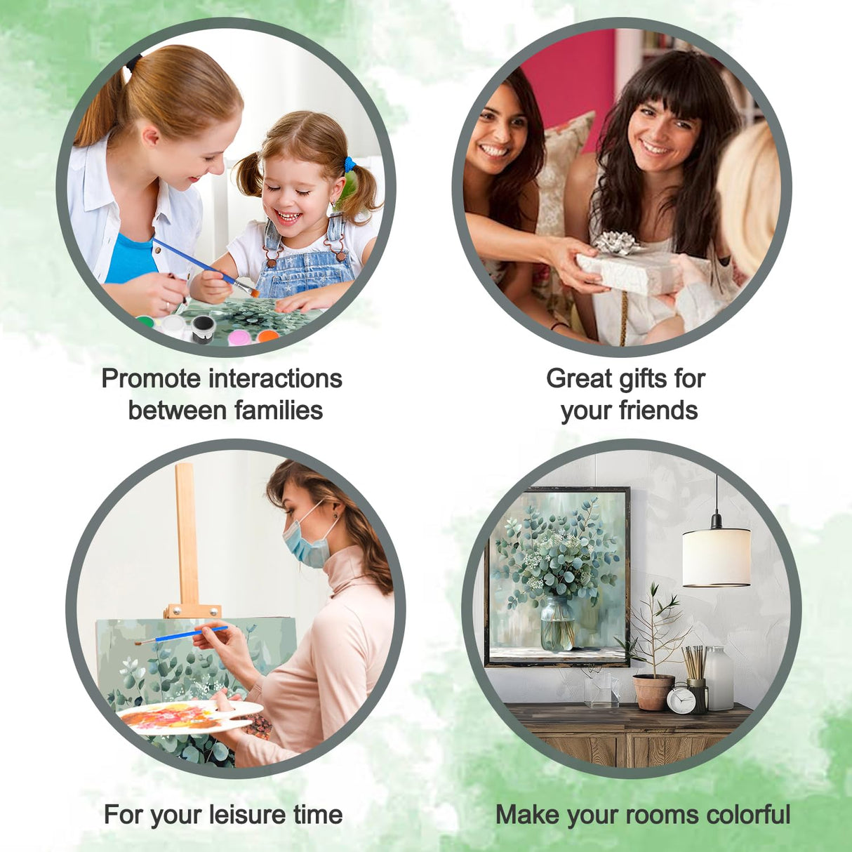 Flowers Paint by Numbers Kit for Adult-Flowers Paint by Number Canvas for Adults,DIY Paint by Numbers Flower Perfect for Home Wall Decor Gifts 16x20inch PHANTASYART