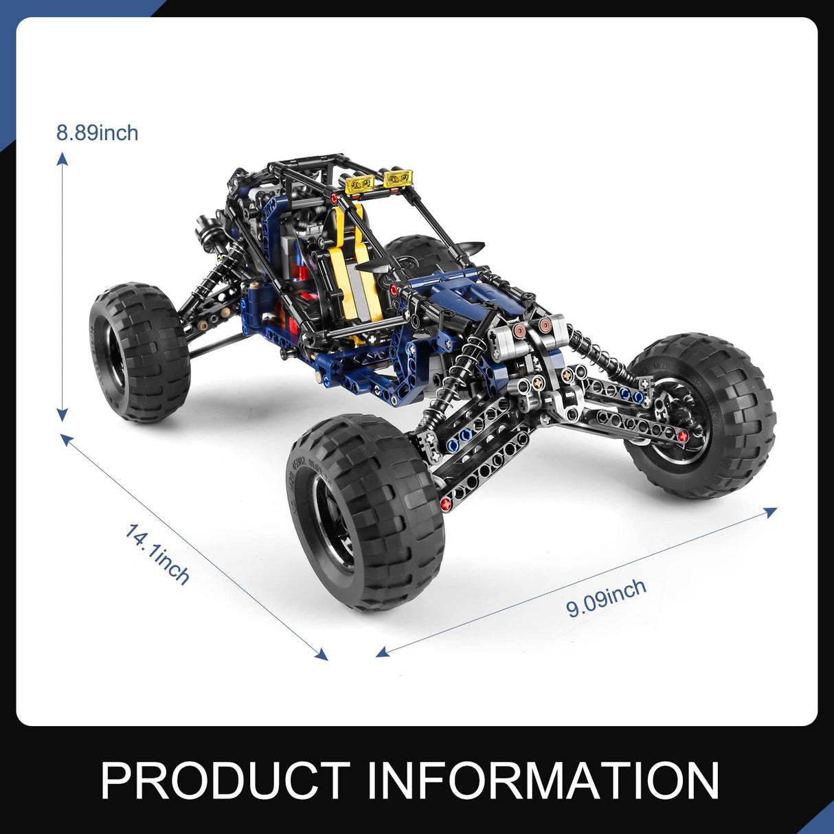 Mould King RC Off-Road Building Car Toys, 515 Pieces Building Blocks Lightning Climbing Car Model with Motors (Remote Control and APP Control), Intelligent Building Kits for Boys Mould King