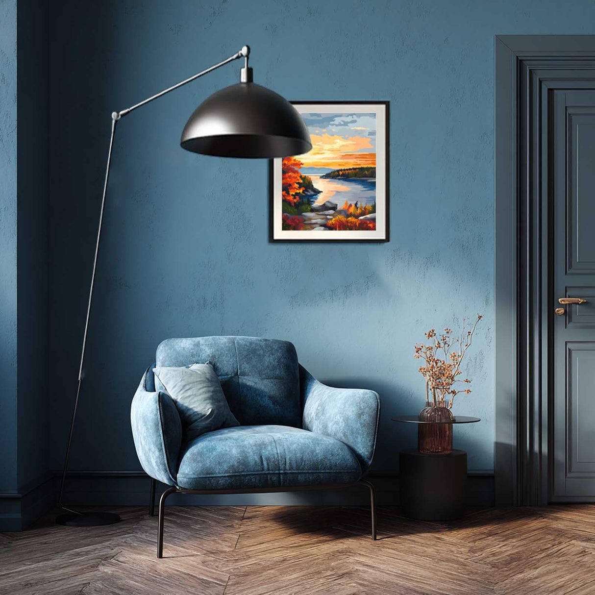 Artbrush Tower Acadia National Park Paint by Number, Acadia Paint by Numbers Kit for Adults, Maine DIY Painting Set, Mountain Lake Sunset Acrylic Paintings, Home Wall Decor(16x20inch, No Frame) Artbrush Tower