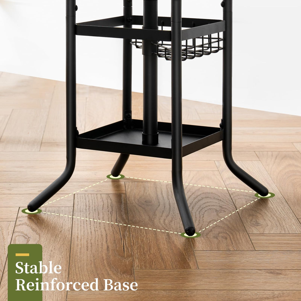 Yoobure Coat Rack Freestanding, Coat Tree with Umbrella Holder, Metal Coat Rack Stand with 12 Hooks, Modern Coat Hanger Stand for Entryway, Purse Rack Hat Rack Stand for Living Room Bedroom Office Yoobure