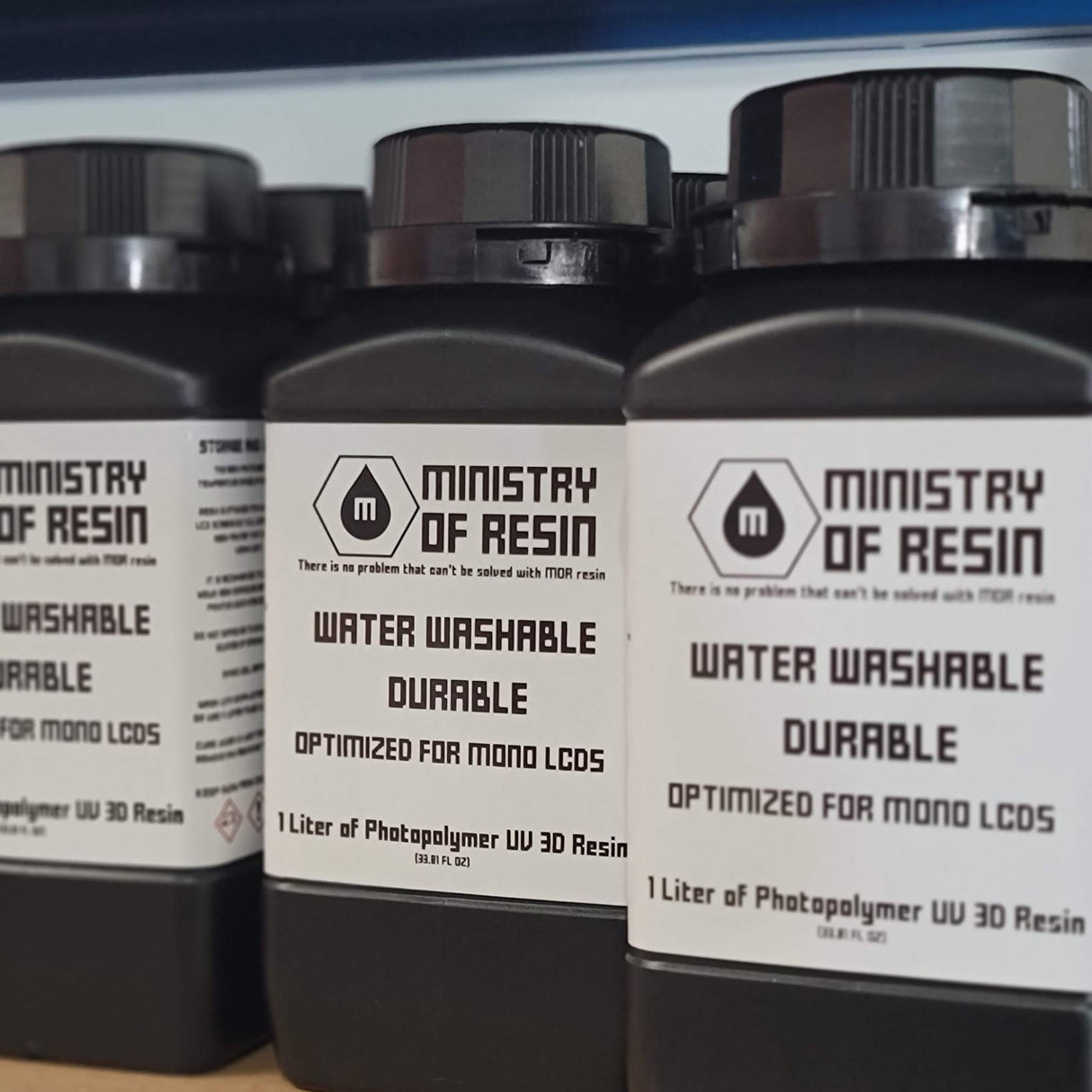 Water Washable Resin Durable Non-Brittle Low Odor 3D Printer Resin Optimized for Mono LCD Made in The USA 405nm Photopolymer Resin for LCD 3D Printing 1L Grey SainSmart