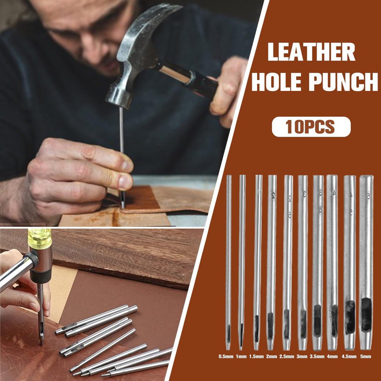 Leather Working Tools,Professional Leather Working Kit for Carving, Punching, Stamping, Cutting with Custom Storage Bag, Essential for DIY Crafts & Repairs. (168pcs) Tisofwes