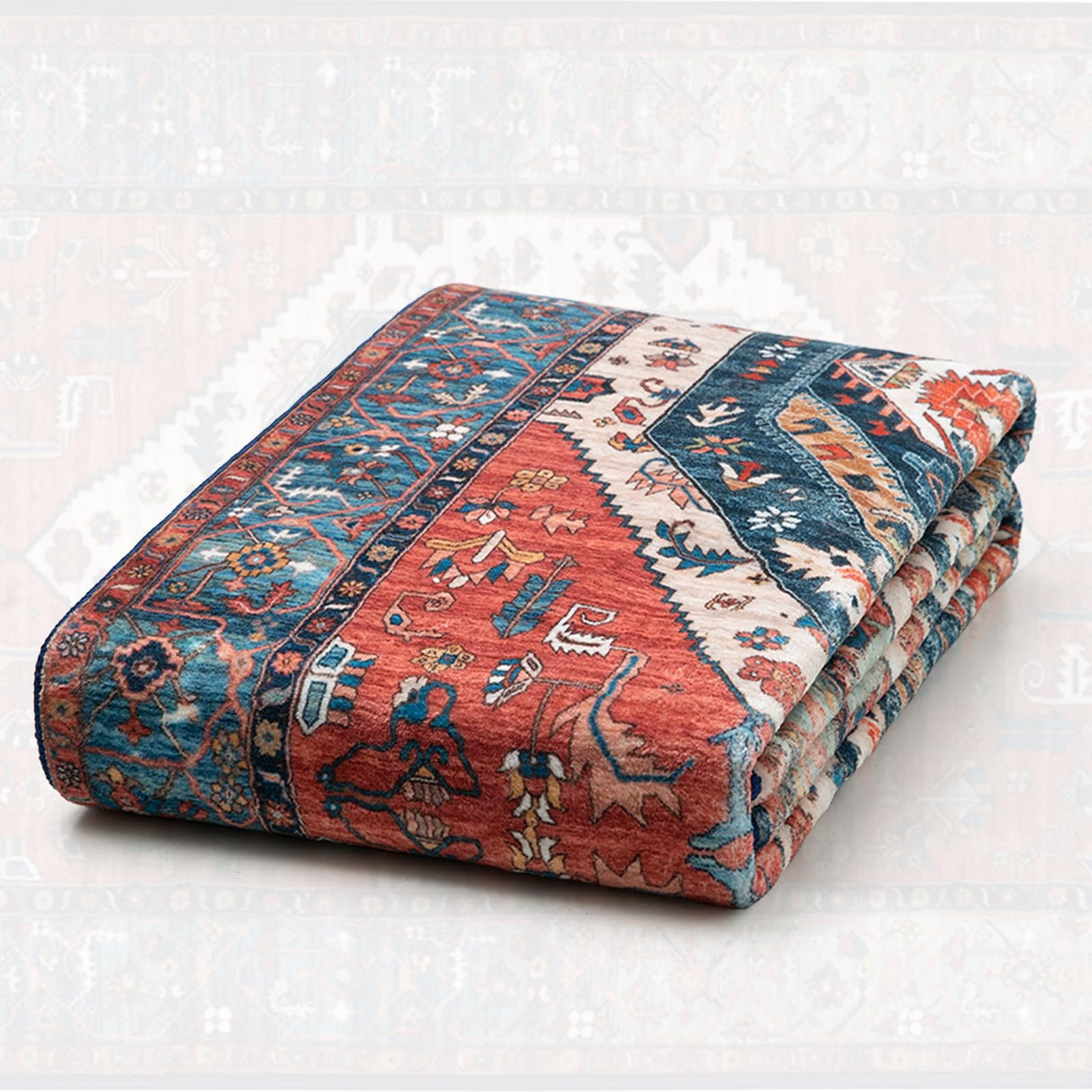 SERISSA Boho Washable 2'6"x8' Non-Slip Vintage Rust Hallway Kitchen Runner Rug - Ultra Soft Print Distressed Tribal Floor Carpet for Bedroom Bathroom Laundry Room SERISSA