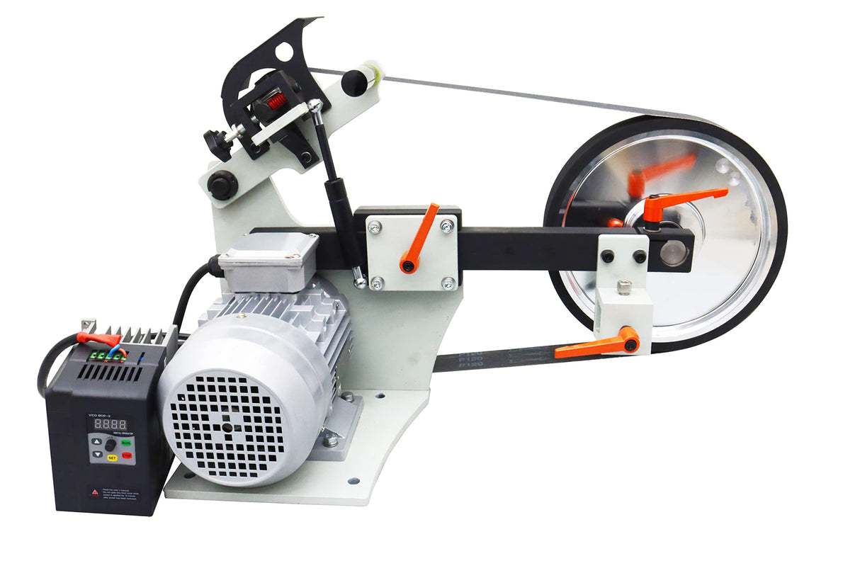 INTSUPERMAI Variable Speed Belt Sander 72 inch Belt Grinder with 3 Grinding Wheel Multi-function Sand Belt Machine Belt Sander Knife Grinder without INTSUPERMAI