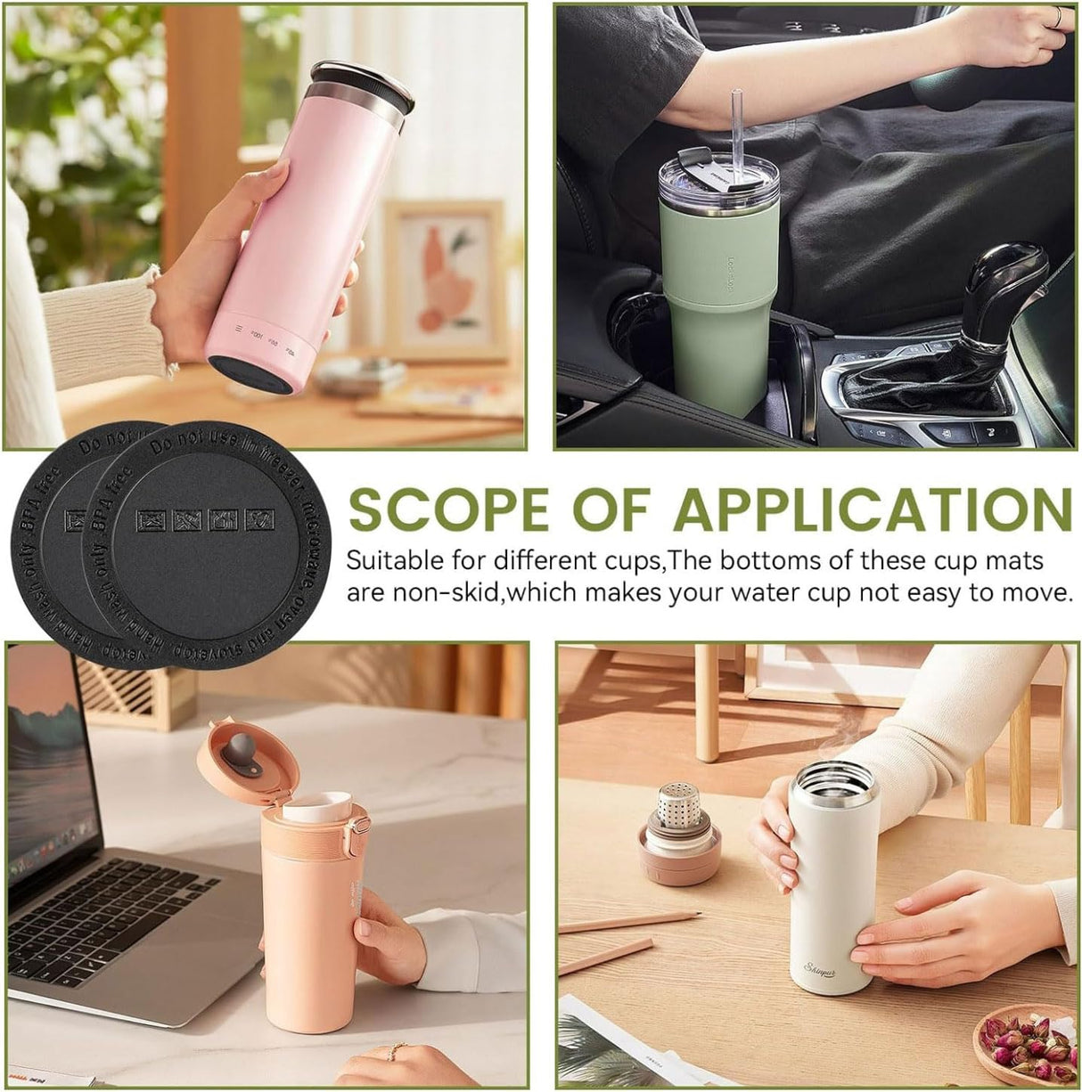 XVXVTTXV rubber bottoms for tumblers 20 40 oz, Protective Anti-Slip Rubber Bottom with Adhesive for Wine Tumbler, Skinny Straight Tumblers, sublimation, and Mason Jars accessories (Black& 15 Pack) XVXVTTXV