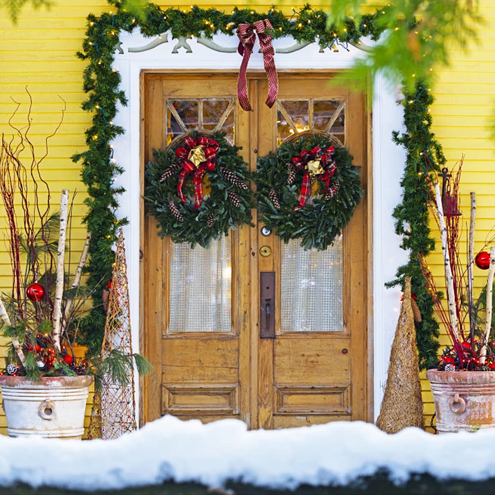 54FT Christmas Garland, Christmas Garland Set - Artificial Greenery Pine Garland for DIY Christmas Decorations - Festive and Versatile Holiday Décor (Green) PLACHIDAY