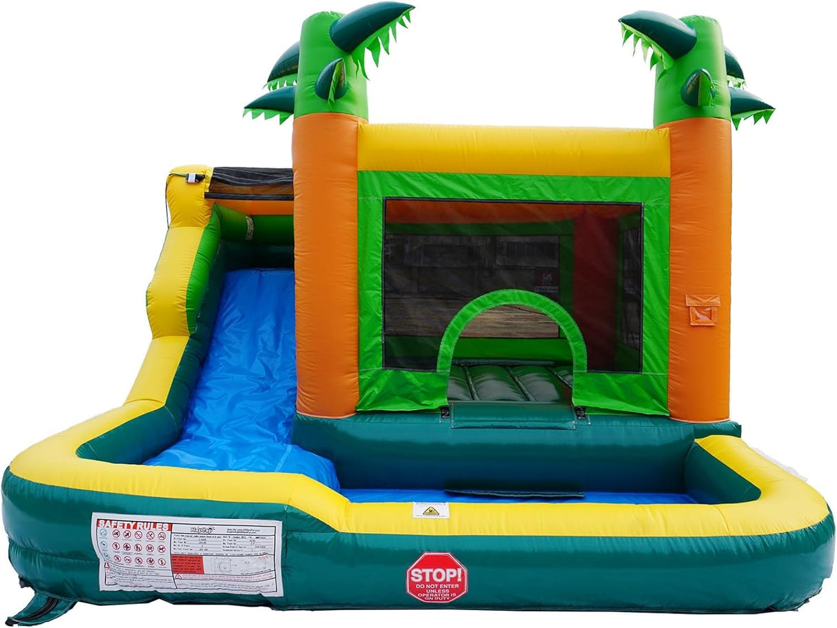HapCap Commercial Bounce House Water Slide Combo with Blower for Kids or Adults,PVC Semi Commercial,Large Jumping House,Wet Dry Bounce House,Outdoor Birthday Party,15' x 13'x 9.4' (Without Blower) Hapcap