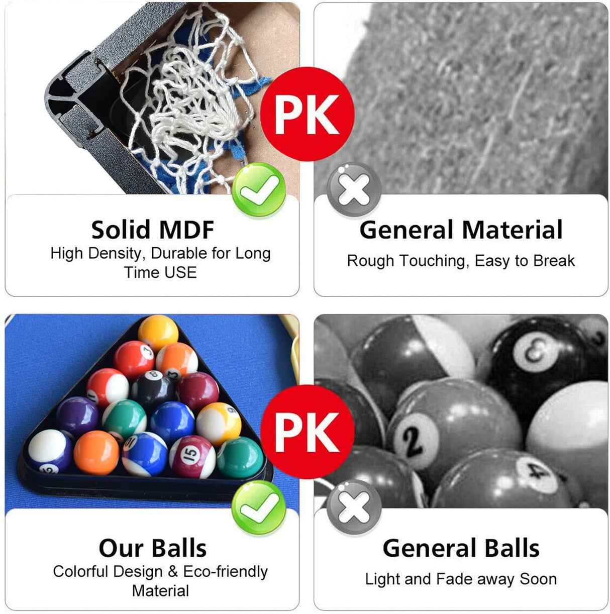 DRM 55Inch Multi Function 3 in 1 Combo Game Table, Folding Pool Table/Billiard Table, Hockey Table, Table Tennis Table with ALL Accessories DRM