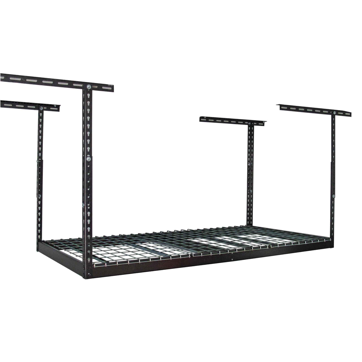 MonsterRax Overhead Garage Storage Rack - Heavy Duty Racks for Garage with 400 lb Capacity, Easy Garage Shelving, Adjustable Storage Rack, Ceiling Mount Storage Shelves 3x6 Hammertone (12"-21") MonsterRAX Storage Solutions