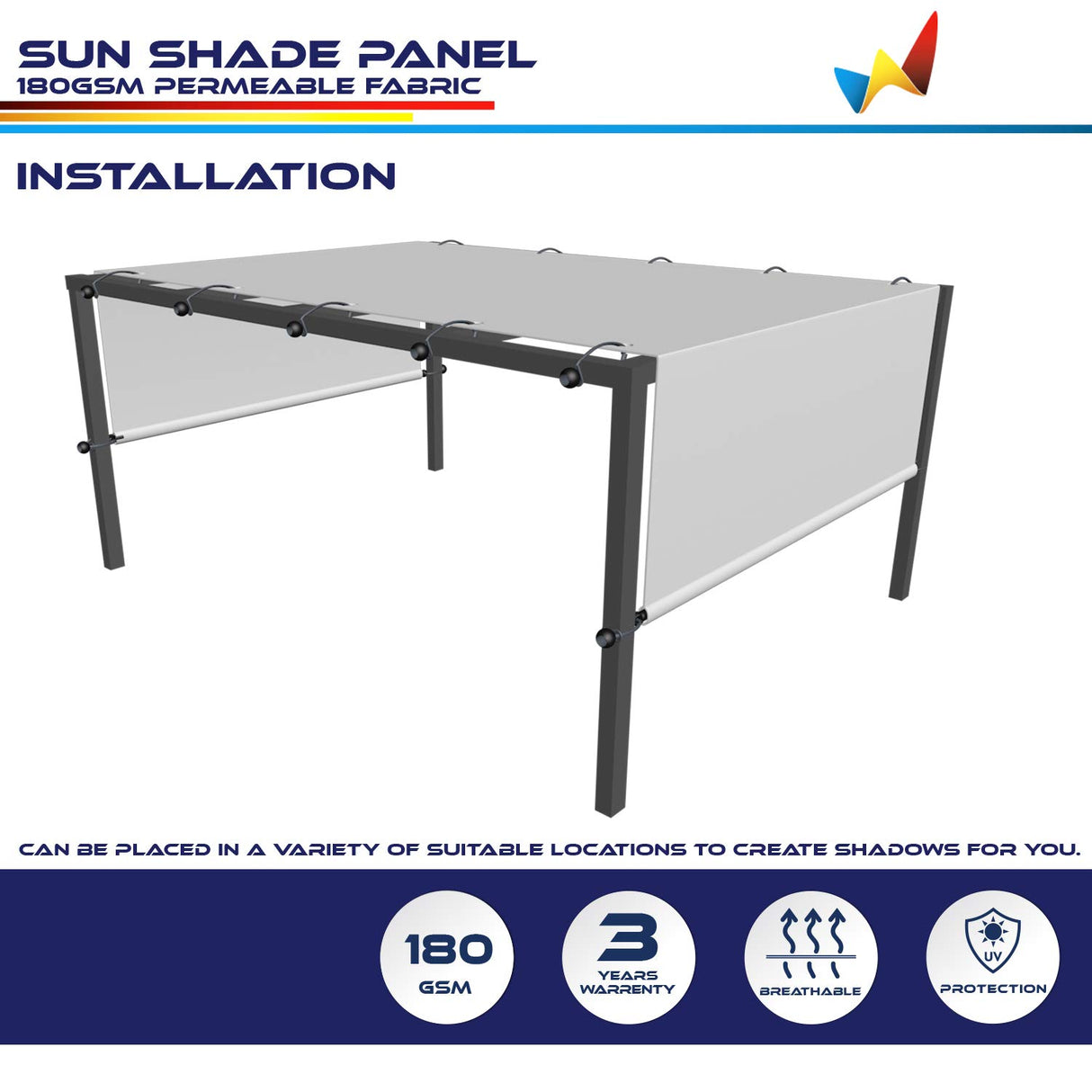 Windscreen4less 12'x18' Outdoor Pergola Replacement Shade Cover Canopy for Patio Privacy Shade Screen Panel with Grommets on 2 Sides Includes Weighted Rods Breathable UV Block Brown Windscreen4less