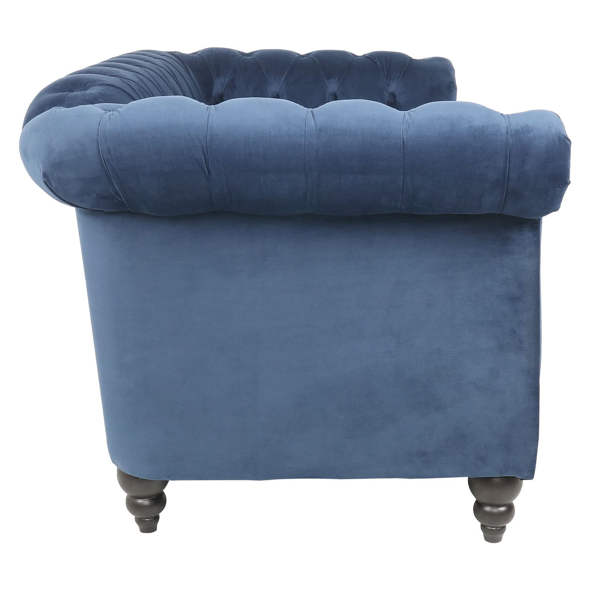 LEVNARY Velvet Sofa, Chesterfield Tufted Upholstered 2 Seater Couch, Modern Loveseat Couch Classic Furniture for Living Room Bedroom (Blue) LEVNARY