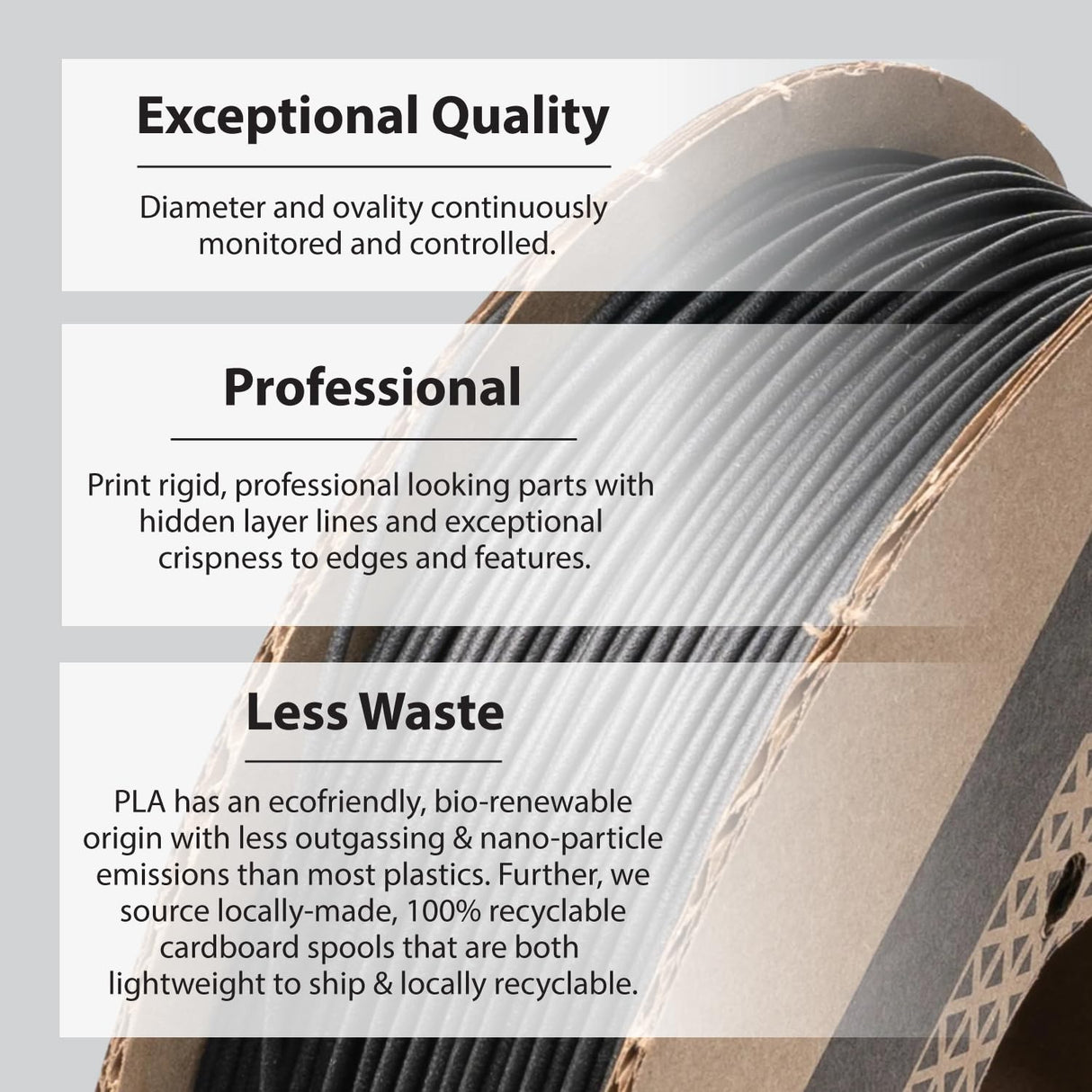 Protopasta 3D Printer Filament, PLA Filament 1.75mm, Composite Carbon Fiber PLA, 500g Spool Proto-Pasta