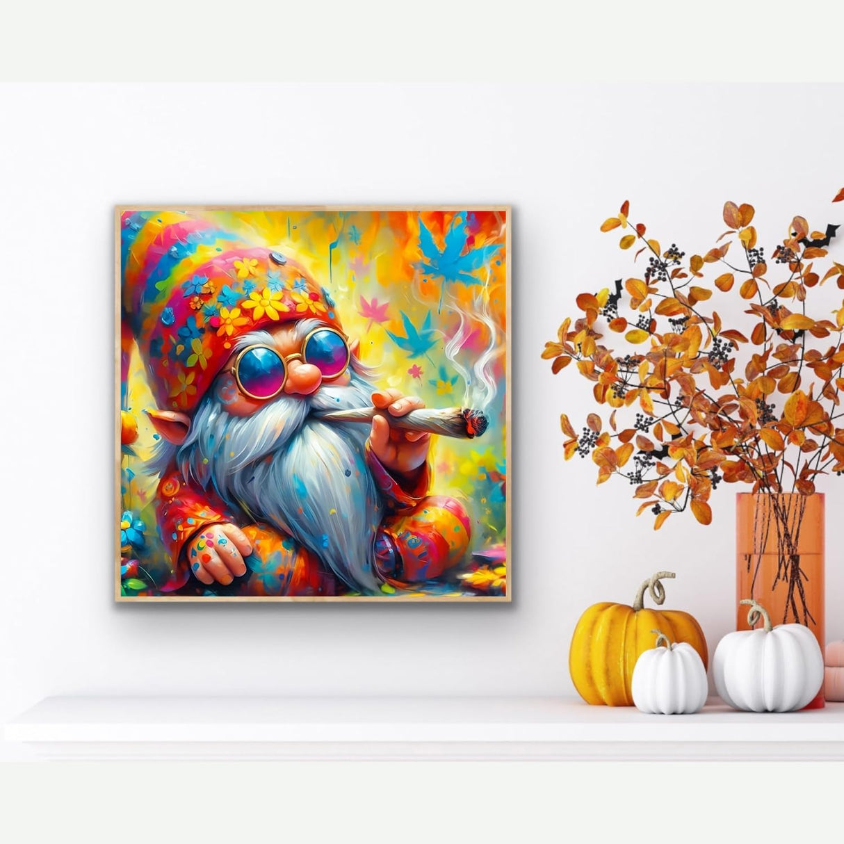 DIYCYCY Gnome 5D Diamond Painting Kits for Beginners,DIY Round Diamond Art Kits for Adults,Full Drill Diamond Dots Paintings Picture Gem Art for Adults Craft Home Wall Decor 13.78x13.78in DIYCYCY