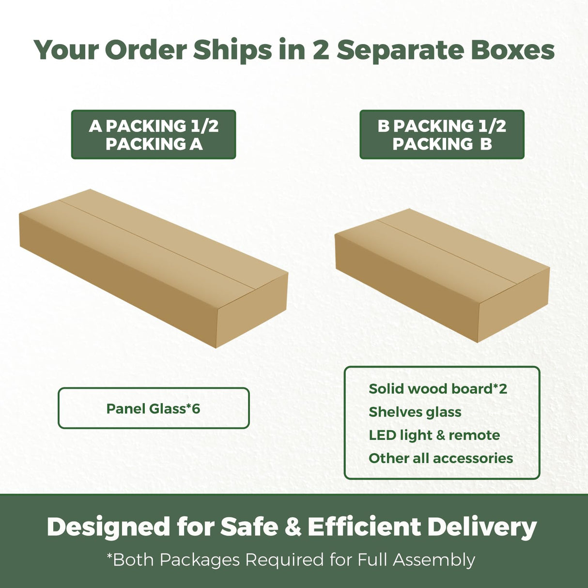 HAMBING Glass Display Cabinet with LED Light & Lock, 4 Shelves 3-Column Display Showcase, 2 Side Doors and Open Center Column, Tempered Glass Curio Cabinet for Bedroom, Living Room - White HAMBING