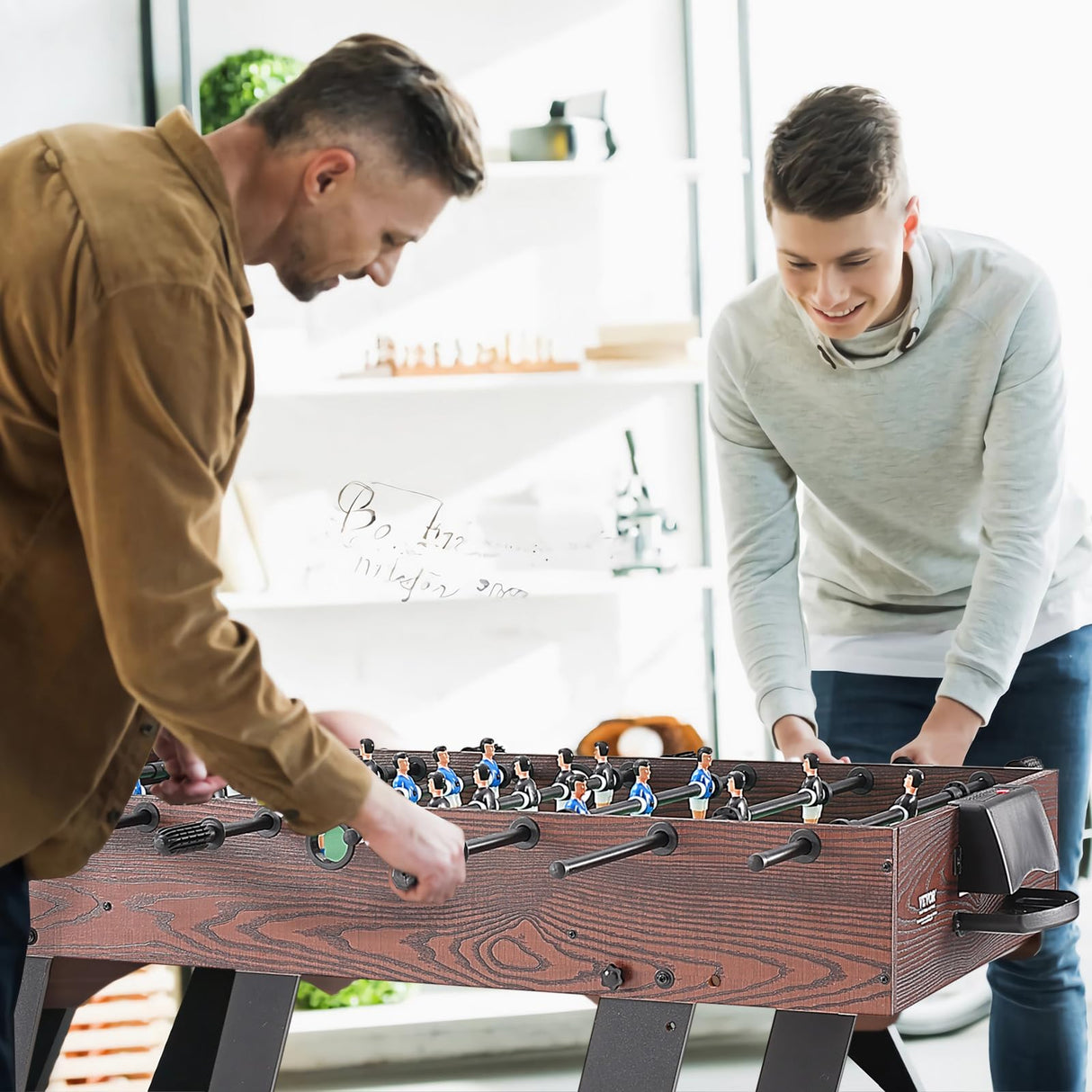 VEVOR Folding Foosball Table, 42 inch Standard Size Foosball Table, Indoor Full Size Foosball Table for Home, Family, and Game Room, Soccer with Foosball Table Set, Includes 2 Balls VEVOR