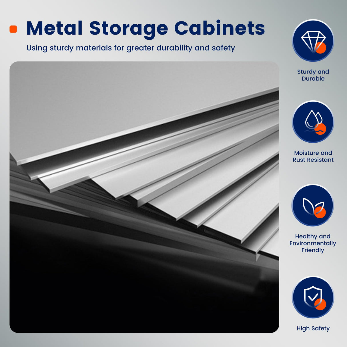 Yizosh Metal Garage Storage Cabinet with 5 Adjustable Shelves, 71" Metal Storage Cabinet with Locking Doors, Steel Tool Cabinets for Home, Office, Garage, Warehouse, School (Black Grey) Yizosh