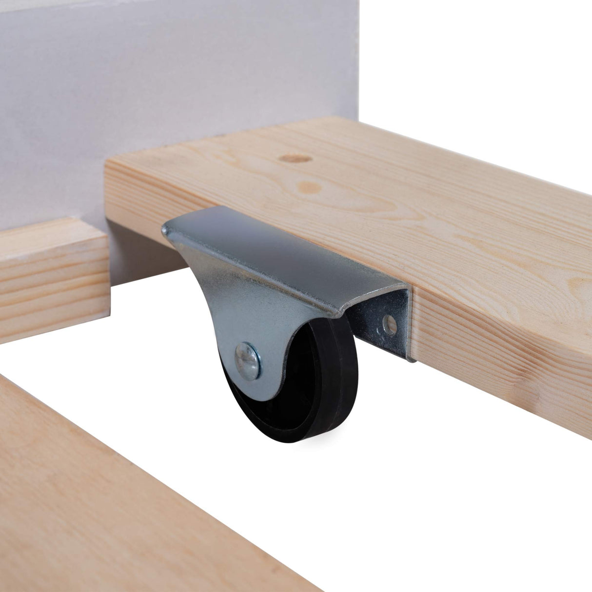 SOFTSEA Full Over Full Bunk Bed with Trundle Bedroom Furniture Solid Wood Bunk Beds Frame, Divided Into Two Separate Full Beds, Gray SOFTSEA