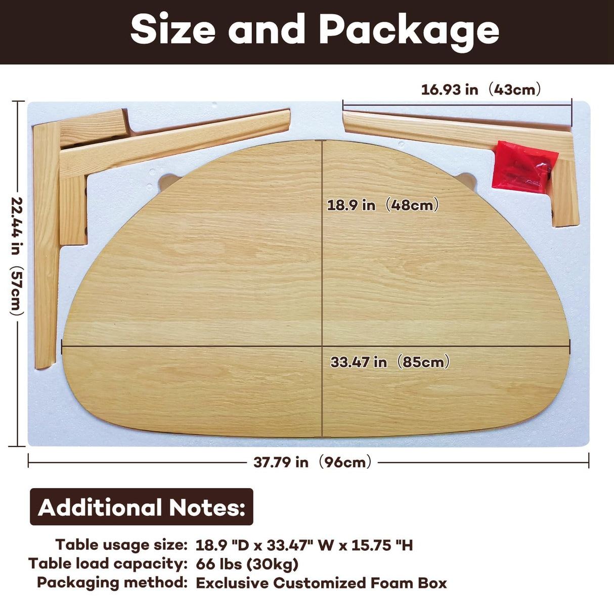 FIRMINANA Small Oval Coffee Table Mid Century Modern for Living Room Center Minimalist Display Coffe Table,Nature Wood,18.9" D x 33.47" W 15.75" H FIRMINANA