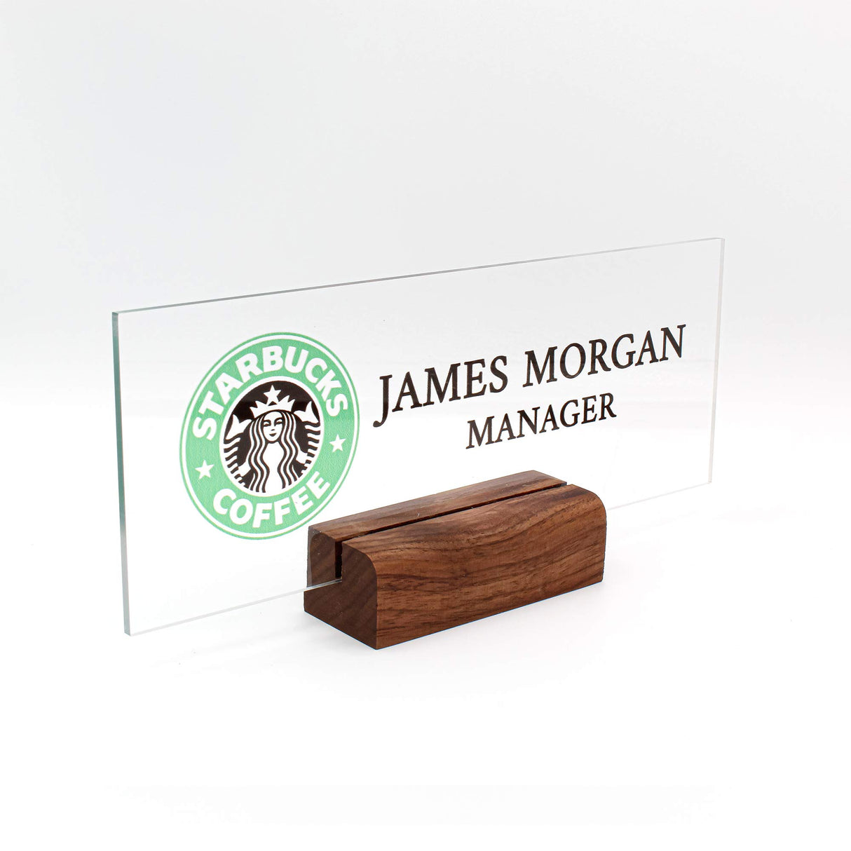 Personalized nameplate Desk Decor Office Unique Gift Custom Logo tech Desk Custom Wood Name Plate for him and her Occasion Gift (8"x3") DeskPlate
