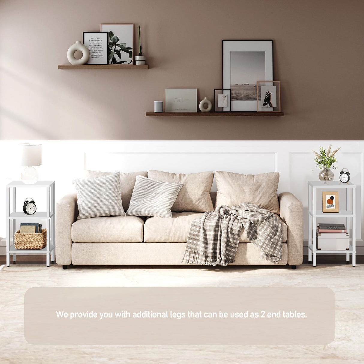 TUTOTAK Bookshelf, 6-Tier Tall Book Shelf, Narrow Bookcase for Small Space, DIY Stackable Bookshelf, for Living Room, Office, Study, Entryway, Industrial, White BS01BW006 TUTOTAK