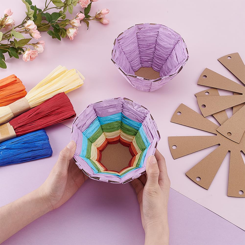 FREEBLOSS 9 Set Woven Basket Kit Woven Easter Basket Kit DIY Woven Basket Set Wicker Basket Kit for Beginners Basket Making Kit with Basket Weaving Supplies Basket Weaving Kits FREEBLOSS