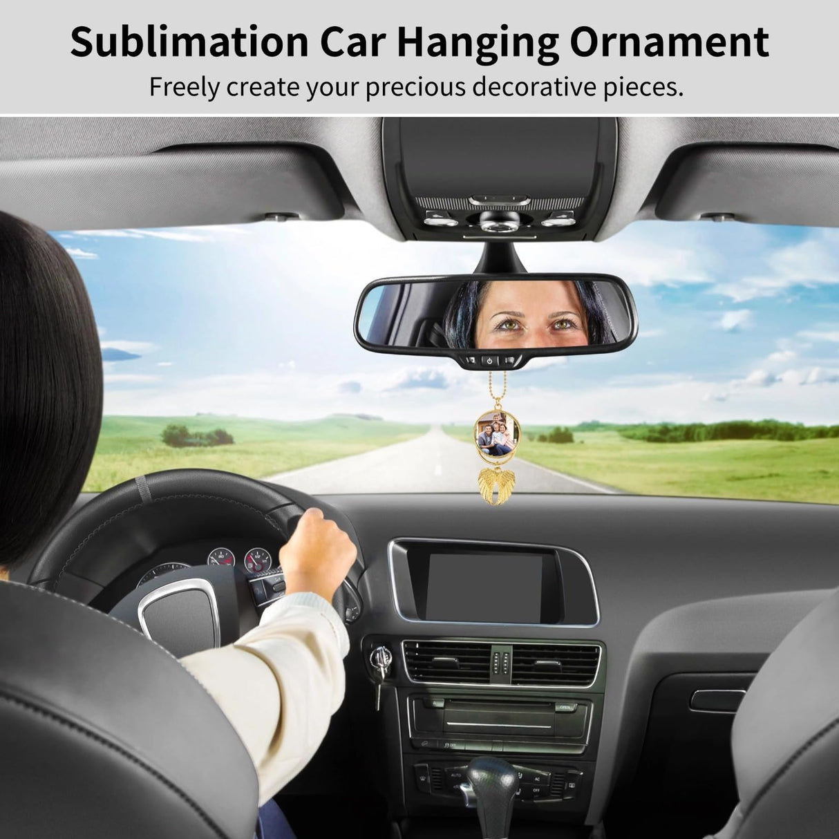 12 PCS Angel Wings Sublimation Keychain Blanks Gold, Double Side Heat Transfer Blanks with Angel Wings Charms, MDF Round Key Rings Blanks for Sublimation DIY Craft OMISTAR