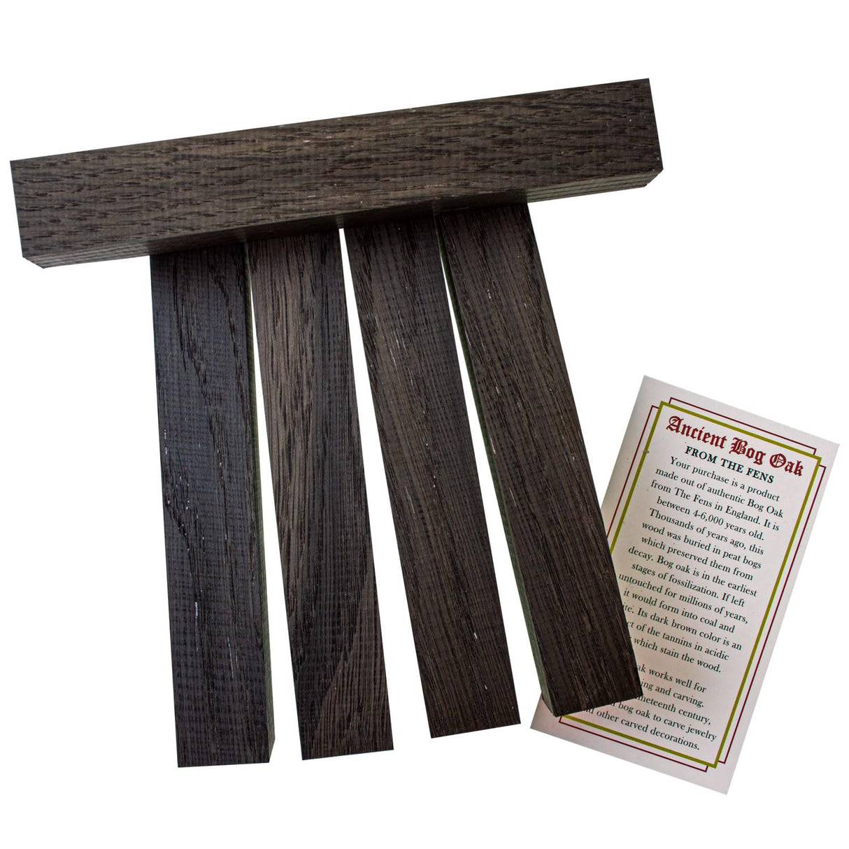 WOODTURNINGZ Ancient Bog Oak Wood Pen Blanks (5-Pack) WOODTURNINGZ