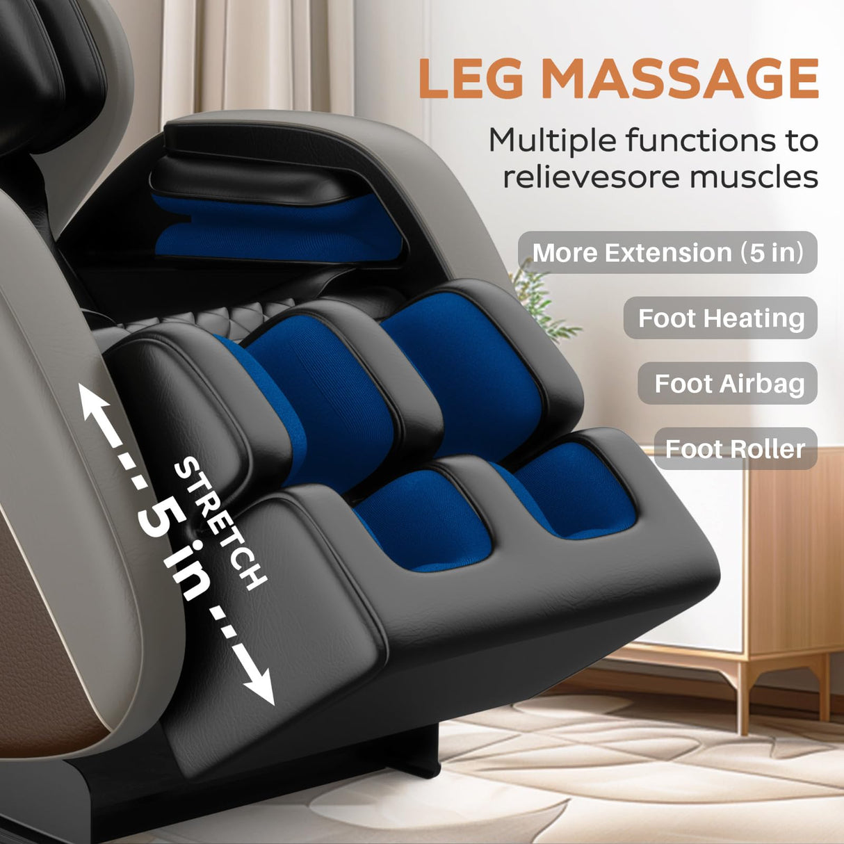 Massage Chairs Full Body, Zero Gravity Massage Chairs with Auto Modes, Airbag Massage, 6 Fix Point Rollers, Foot Massage, Heating, Touch Screen Controller, Home Relaxation Recliner with Massage Msutree