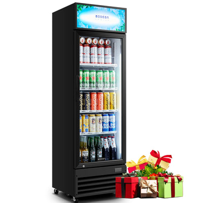 BODEGACOOLER Glass door commercial refrigerators, 9 cu.ft commercial beverage refrigerator, glass door display refrigerator for beer,bar,drink, Commercial fridge, Commercial merchandiser refrigerator.
