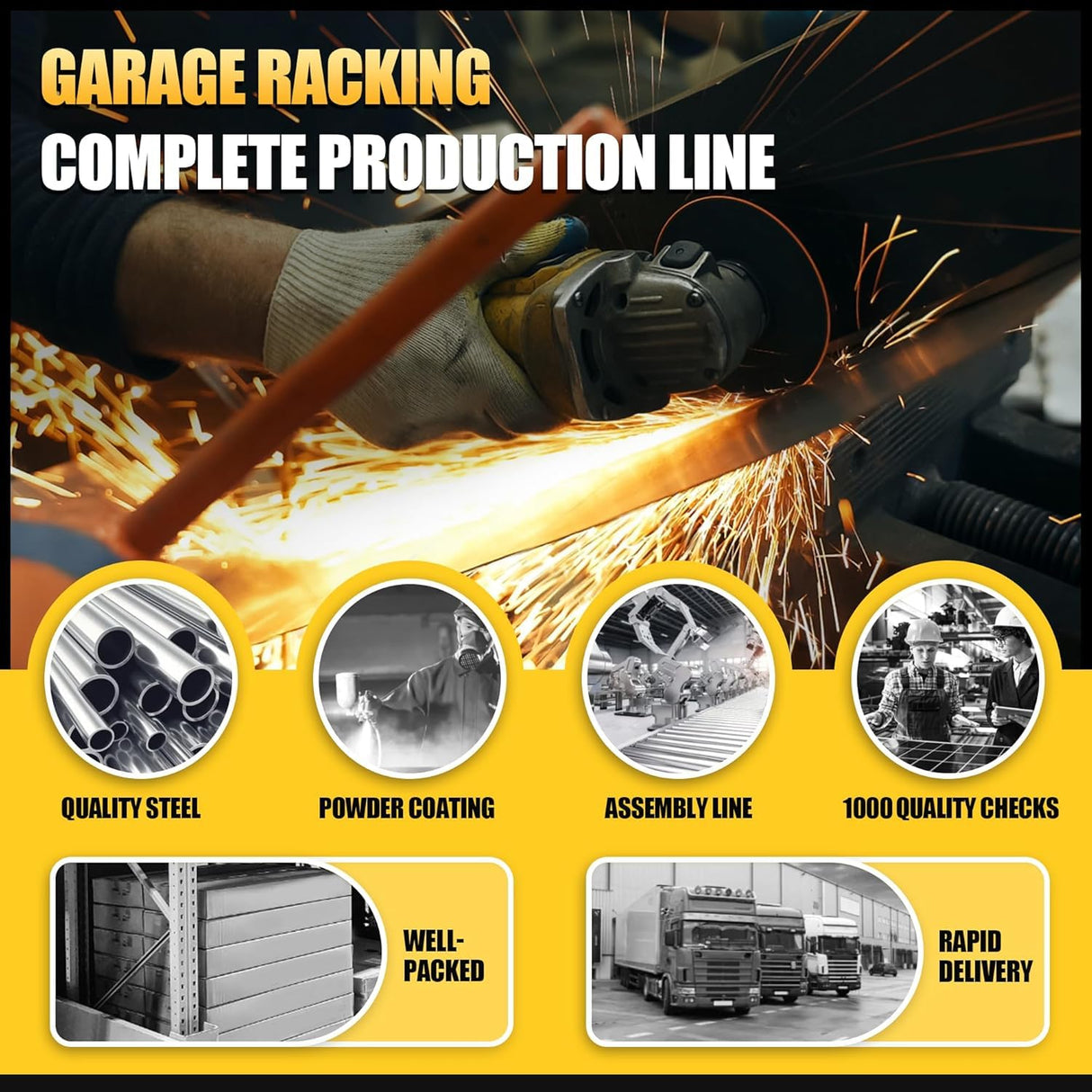 Bezuny 72" H Garage Shelving,2500LBS Heavy Duty Shelving for Storage Commercial,5 Tier Storage Shelves with Adjustable Shelf,Metal Shelves for Industrial,Warehouse,Basement (36" W*16" D*72" H) Bezuny