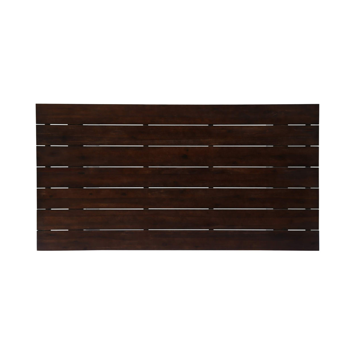 GDFStudio Rustic Farmhouse Acacia Wood Dining Table, Dark Brown and White GDFStudio