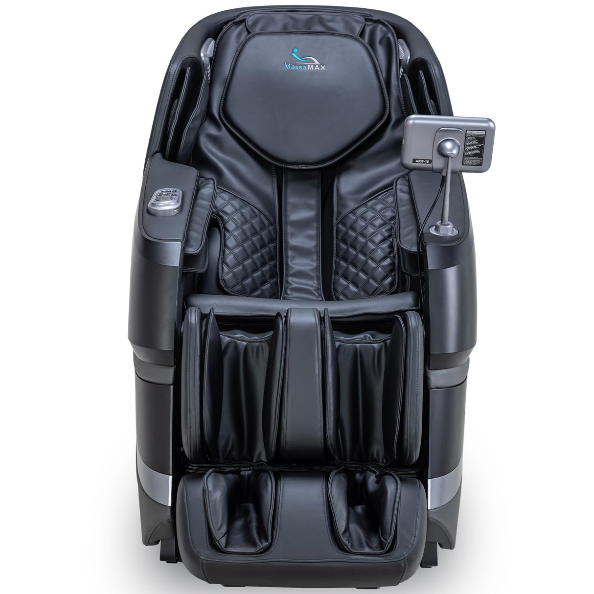 MassaMAX MT339 4D Massage Chair, Full Body Shiatsu Recliner with Auto Extendable Footrest, Zero Gravity, SL Track, Deep Yoga Stretch,15 Modes, AI Voice Control, Foot Rollers, and Heating (Deep Black) MassaMAX