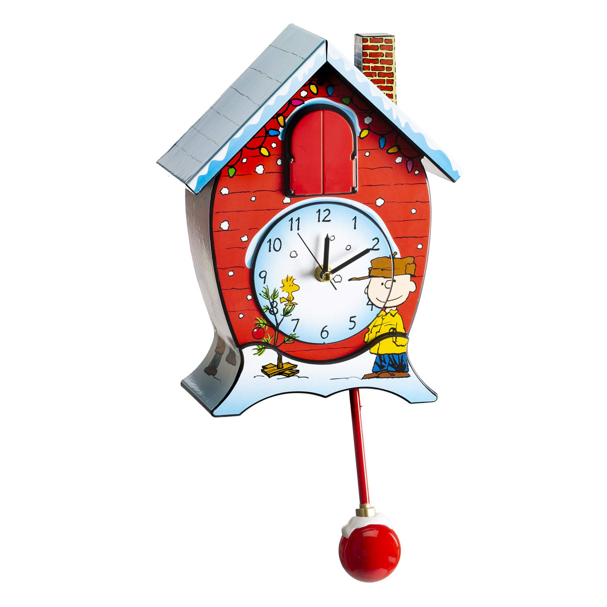Mark Feldstein Peanuts Christmas Linus and Lucy Song Cuckoo Clock 17 x 8 x 5 inches Multicolor Mark Feldstein & Associates