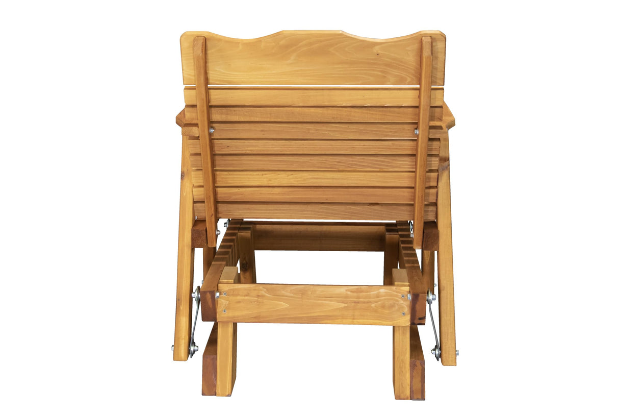 Kilmer Creek Rustic Finished 2' Cedar Outdoor Porch Glider, Amish Crafted Kilmer Creek