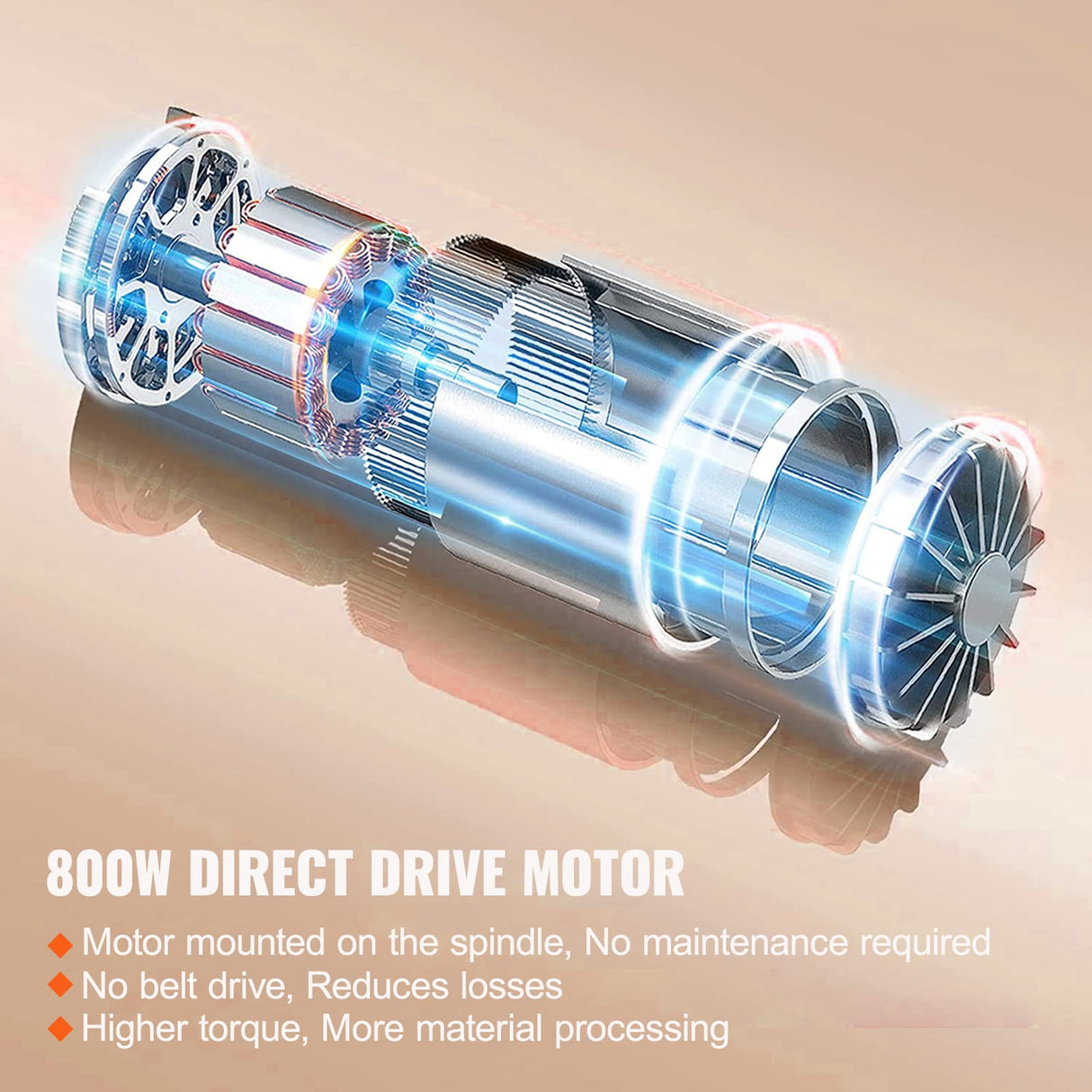 VEVOR 7'' x 16'' Metal Lathe Machine, 800W Precision Benchtop Power Metal Lathe, 150-2500 RPM Continuously Variable Speed, with 3.9'' 3-jaw Metal Chuck Come with Tool Box VEVOR